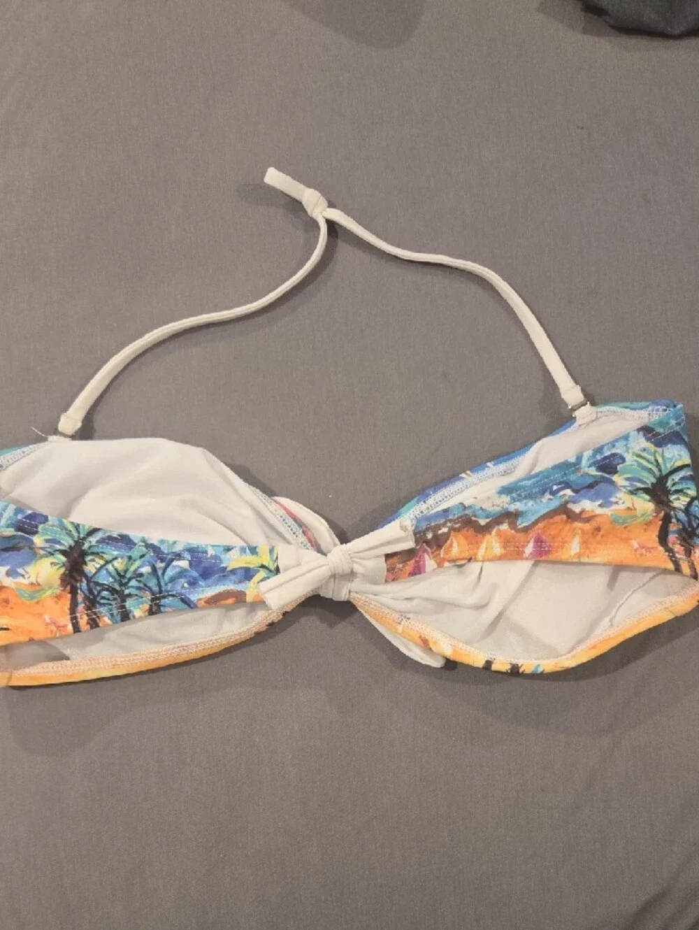 Vintage CANDIE'S Tropical Print Swim Top Size‎ XL